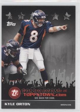 2009 Topps - Topps Town Redemption Code Cards - Silver #TTT24 - Kyle Orton