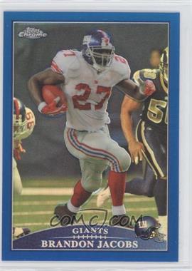 2009 Topps Chrome - [Base] - Blue Refractor #TC68 - Brandon Jacobs