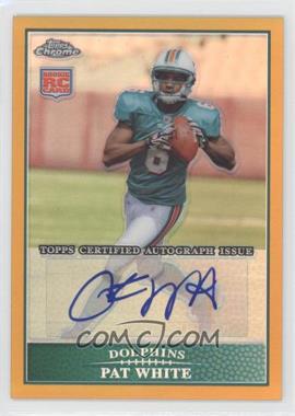 2009 Topps Chrome - [Base] - Gold Refractor Rookie Autographs #TC145 - Pat White /10