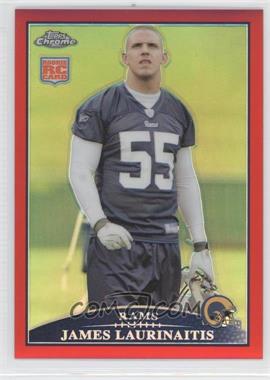 2009 Topps Chrome - [Base] - Red Refractor #TC205 - James Laurinaitis /25