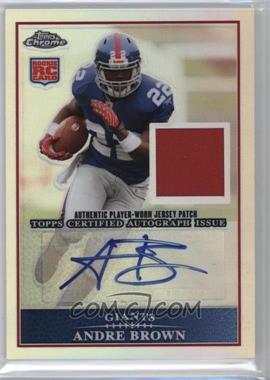 2009 Topps Chrome - Rookie Autograph Refractor Patches #ARP-AB - Andre Brown /25