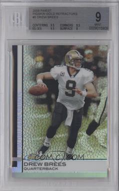 2009 Topps Finest - [Base] - Pigskin Gold Refractor #8 - Drew Brees /25 [BGS 9 MINT]