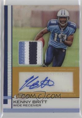 2009 Topps Finest - [Base] - Rookie Autographed Patch Gold Refractor #91 - Kenny Britt /25