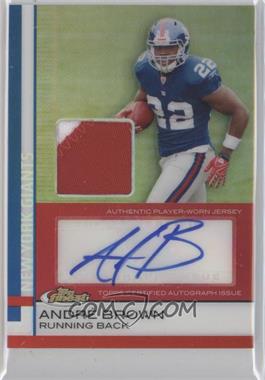 2009 Topps Finest - [Base] - Rookie Autographed Patch Red Refractor #79 - Andre Brown /15