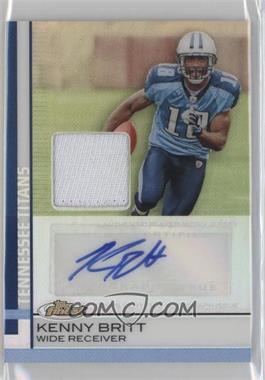 2009 Topps Finest - [Base] - Rookie Autographed Patch Refractor #91 - Kenny Britt /50