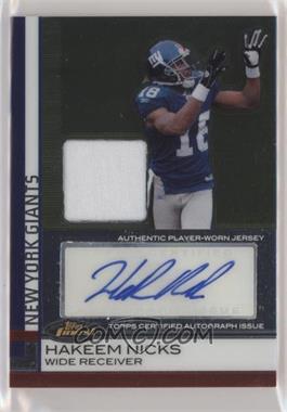 2009 Topps Finest - [Base] - Rookie Autographed Patch #65 - Hakeem Nicks /209