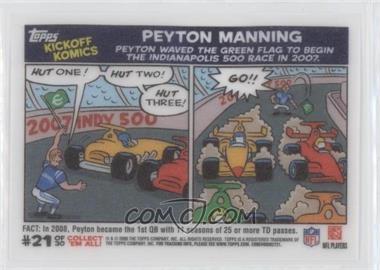 2009 Topps Kickoff - Kickoff Komics #21 - Peyton Manning