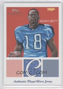 2009 Topps National Chicle - Relics #NCR-KB - Kenny Britt