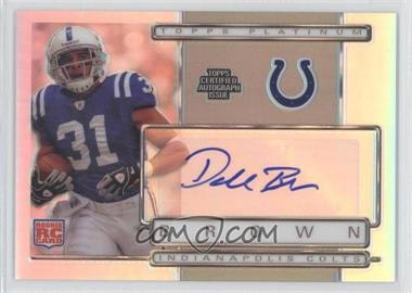 2009 Topps Platinum - [Base] - Rookie Refractor Autographs #117 - Donald Brown /90