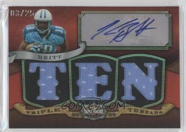 2009 Topps Triple Threads - Autographed Relics #TTRA-88 - Kenny Britt /25