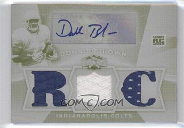 2009 Topps Triple Threads - [Base] - Printing Plate Yellow #107 - Donald Brown /1