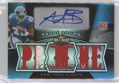 2009 Topps Triple Threads - [Base] - Rookie Autographed Prime Sapphire Relics #101 - Andre Brown /15