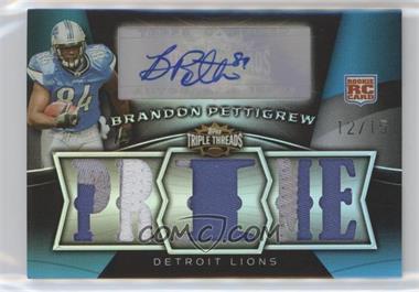 2009 Topps Triple Threads - [Base] - Rookie Autographed Prime Sapphire Relics #103 - Brandon Pettigrew /15