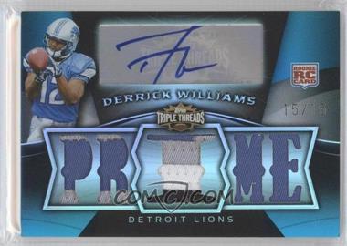 2009 Topps Triple Threads - [Base] - Rookie Autographed Prime Sapphire Relics #109 - Derrick Williams /15