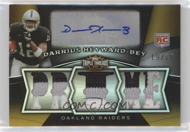 2009 Topps Triple Threads - [Base] - Rookie Autographed Prime Sepia Relics #108 - Darrius Heyward-Bey /20
