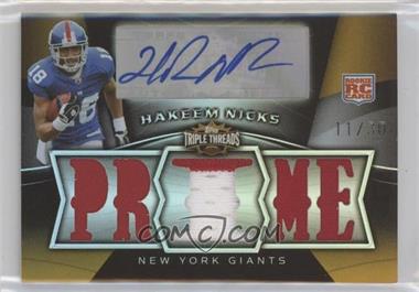 2009 Topps Triple Threads - [Base] - Rookie Autographed Prime Sepia Relics #111 - Hakeem Nicks /30