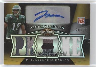 2009 Topps Triple Threads - [Base] - Rookie Autographed Prime Sepia Relics #114 - Jeremy Maclin /20