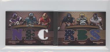 2009 Topps Triple Threads - Double Combo Relics Book - Platinum #TTDCR-11 - Adrian Peterson, DeAngelo Williams, Clinton Portis, Matt Forte, Ryan Grant, Brandon Jacobs /1