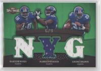 Hakeem Nicks, Ramses Barden, Andre Brown #/9