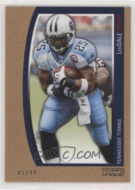 2009 Topps Unique - [Base] - Bronze Select #123 - LenDale White /99