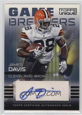 2009 Topps Unique - Game Breakers Autographs #GA-JD - James Davis /1000