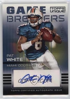 2009 Topps Unique - Game Breakers Autographs #GA-PW - Pat White /400