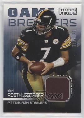 2009 Topps Unique - Game Breakers Relics #GSR-BR - Ben Roethlisberger /199