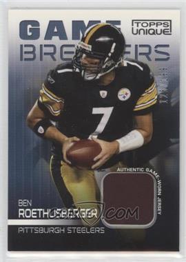 2009 Topps Unique - Game Breakers Relics #GSR-BR - Ben Roethlisberger /199