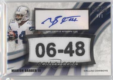 2009 Topps Unique - Size Tag Relic Autographs #USA-MB2 - Marion Barber III /1