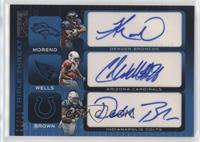 Knowshon Moreno, Chris Wells, Donald Brown #/10