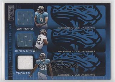 2009 Topps Unique - Triple Threat Relics #TTR-GJT - David Garrard, Maurice Jones-Drew, Mike Thomas /25