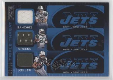 2009 Topps Unique - Triple Threat Relics #TTR-SGK - Mark Sanchez, Shonn Greene, Dustin Keller /25 [Noted]