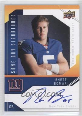 2009 Upper Deck - Same Day Signatures #SD-RB - Rhett Bomar