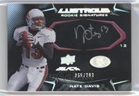 Lustrous Rookie Signatures - Nate Davis #/399