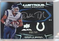 Lustrous Rookie Signatures - Donald Brown #/199