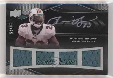 2009 Upper Deck Black - Single Player Autograph Quad - Jersey #1PQ-RB - Ronnie Brown /75