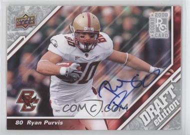 2009 Upper Deck Draft Edition - [Base] - Autographs #100 - Ryan Purvis