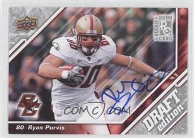 2009 Upper Deck Draft Edition - [Base] - Autographs #100 - Ryan Purvis