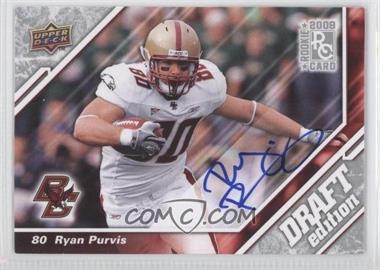 2009 Upper Deck Draft Edition - [Base] - Autographs #100 - Ryan Purvis