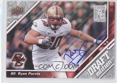 2009 Upper Deck Draft Edition - [Base] - Autographs #100 - Ryan Purvis