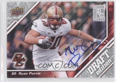 2009 Upper Deck Draft Edition - [Base] - Autographs #100 - Ryan Purvis