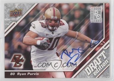 2009 Upper Deck Draft Edition - [Base] - Autographs #100 - Ryan Purvis