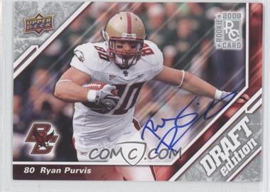 2009 Upper Deck Draft Edition - [Base] - Autographs #100 - Ryan Purvis