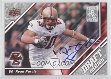 2009 Upper Deck Draft Edition - [Base] - Autographs #100 - Ryan Purvis