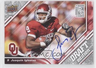 2009 Upper Deck Draft Edition - [Base] - Autographs #113 - Juaquin Iglesias