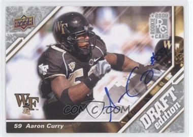 2009 Upper Deck Draft Edition - [Base] - Autographs #126 - Aaron Curry