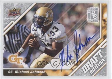 2009 Upper Deck Draft Edition - [Base] - Autographs #5 - Michael Johnson