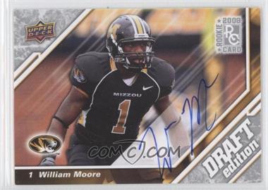 2009 Upper Deck Draft Edition - [Base] - Autographs #69 - William Moore