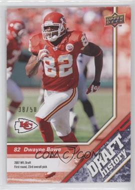 2009 Upper Deck Draft Edition - [Base] - Blue #192 - Draft History - Dwayne Bowe /50