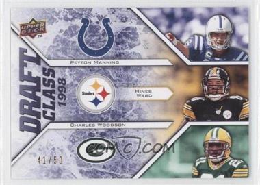 2009 Upper Deck Draft Edition - [Base] - Blue #298 - Draft Class - Peyton Manning, Hines Ward, Charles Woodson /50